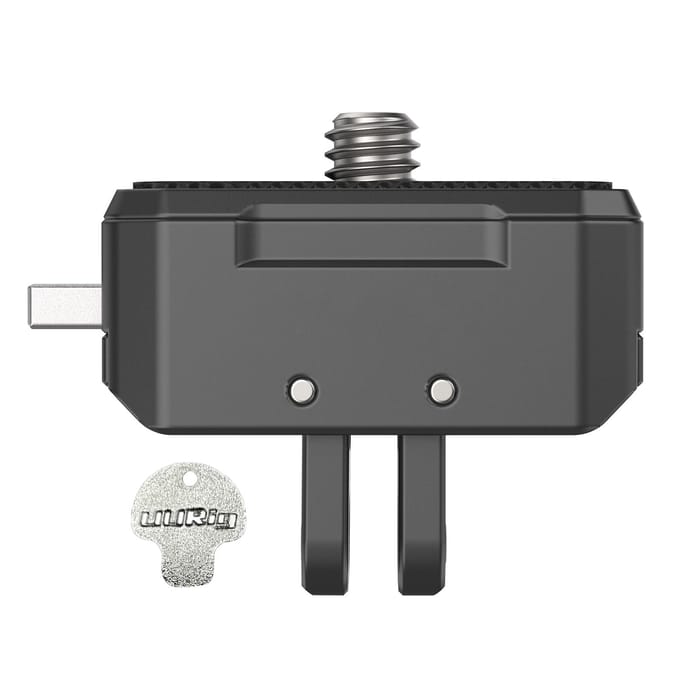 Aluminium Snelkoppelingsadapterbasis met Montageplaat Magnetische Actiecamera Mount Universele 1/4-inch Interface zwart