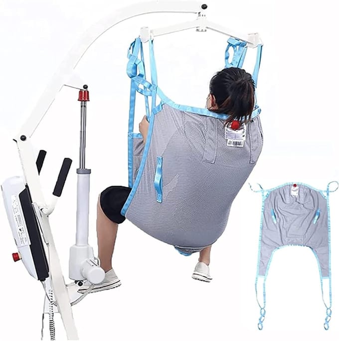 Toiletten Sling - Transfer Hulp - Veilige Transfers - Ademend Mesh Materiaal - Maat M - Grijs