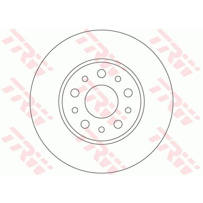 Remschijf TRW DF6228 achter, volledig, 1 Stuk