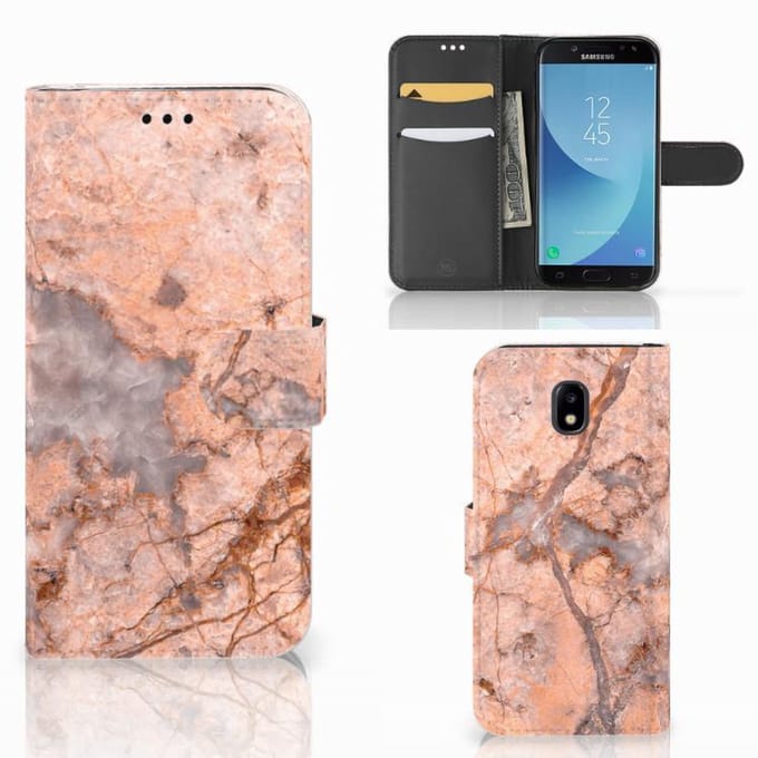 Samsung Galaxy A30 Bookcase Marmer Oranje