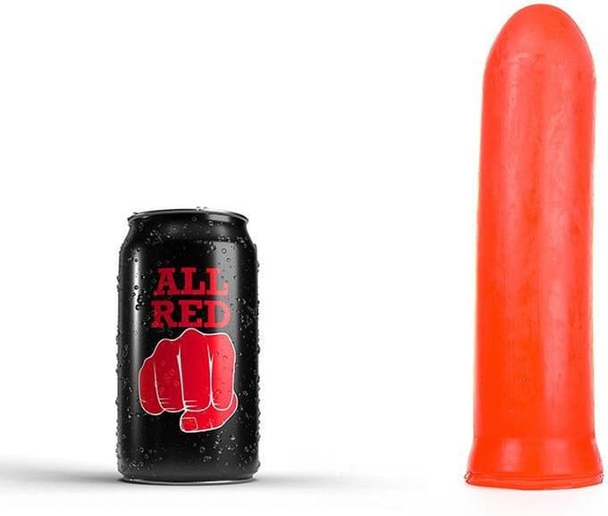 All Red Dildo 19 x 4,5 cm - rood