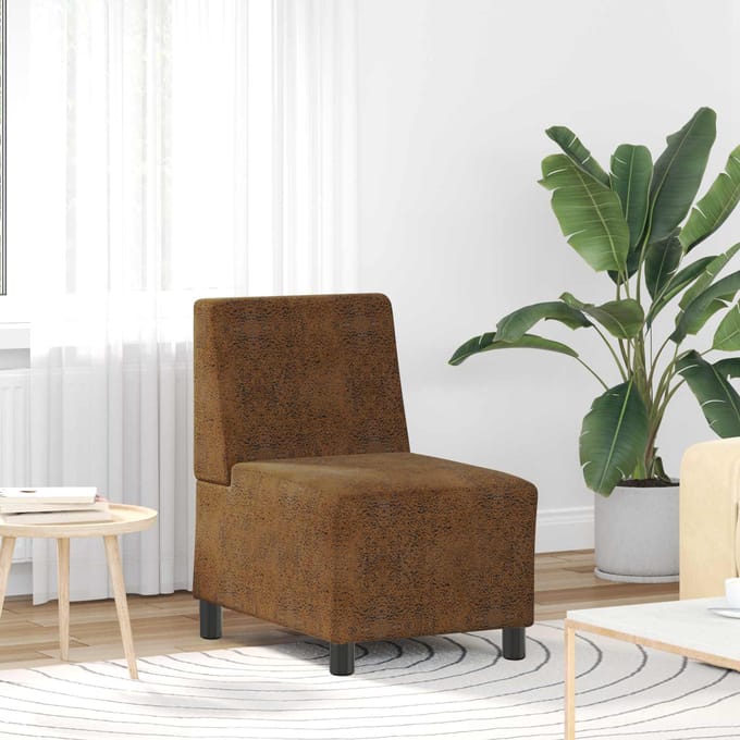vidaXL Modulaire Sofa Eenheid Armless Bruin 55 x 74 x 82 cm