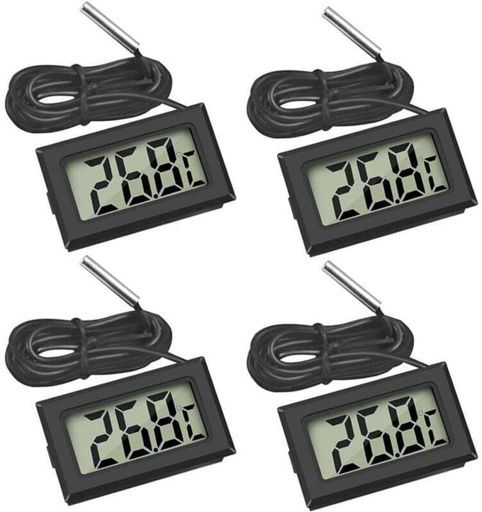 Digitale thermometer voor koelkasten/vriezers - met magneet en houder