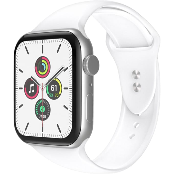 Mocaa Apple Watch Siliconen Horlogebandje 45-46mm Wit