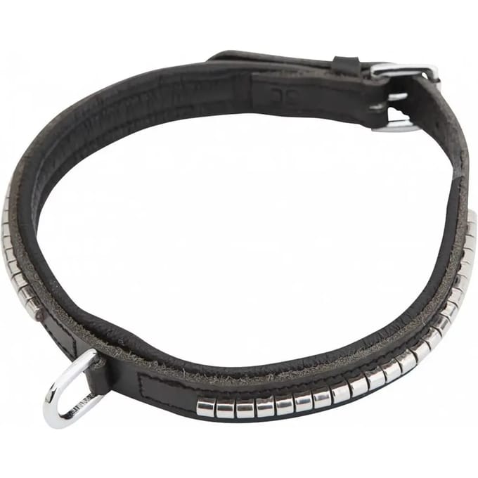 Hondenhalsband van leer met klinknagels HORKA