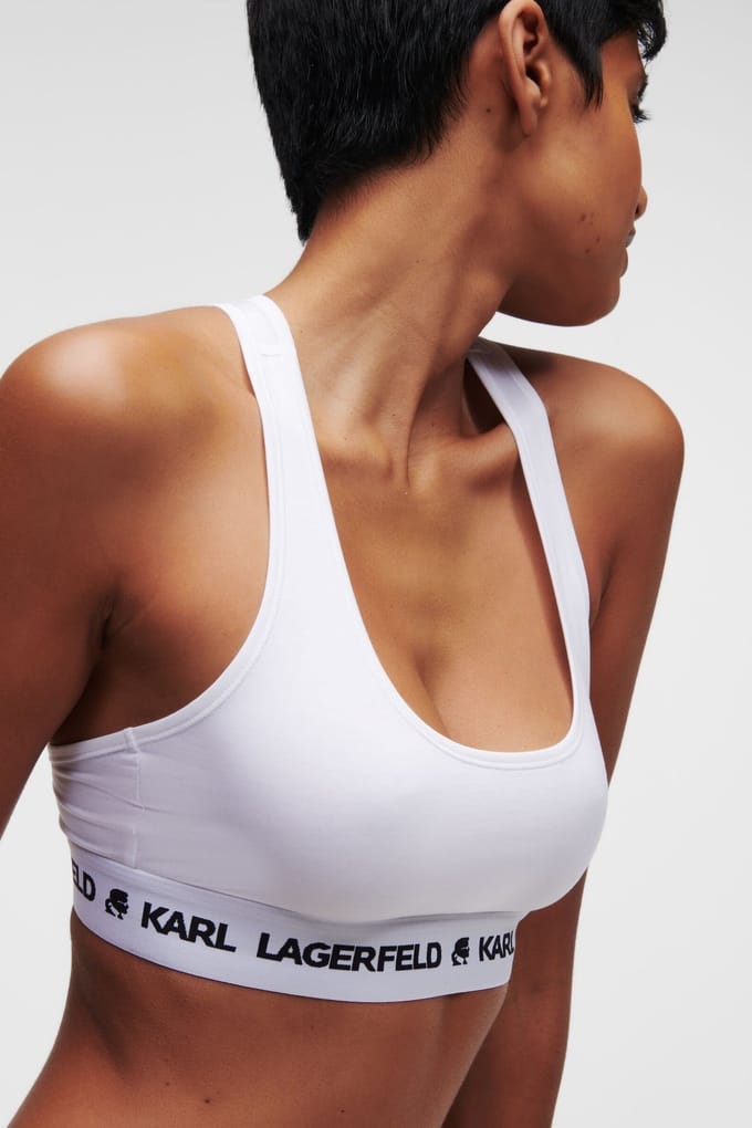 Karl Lagerfeld Logo Bralette White Taglia: M | Reggiseni Outlet | Donna | Bianco
