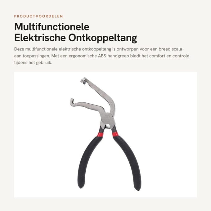 Dailygoods - Multifunctionele Elektrische Ontkoppeltang met Ergonomische Handgreep