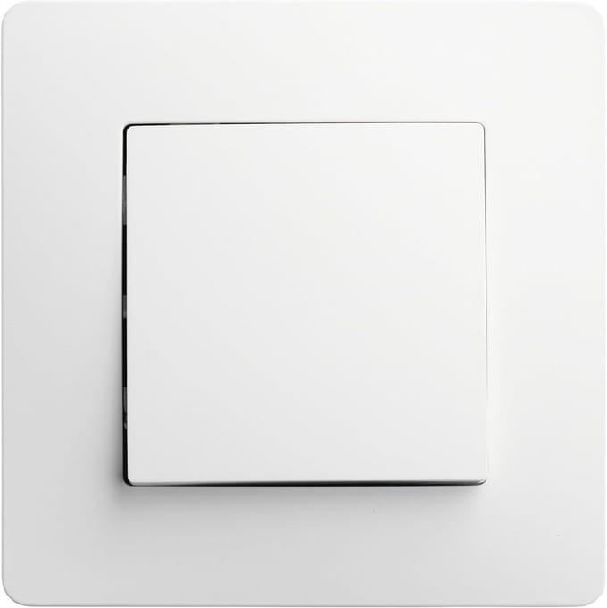 Wisselschakelaar Vierkant voor Lichtregeling - Automatische Aansluitklemmen - Inbouwinstallatie - Wit - Compact Ontwerp