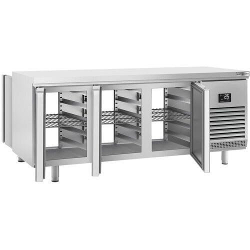 GGM Gastro Bakkerij koelwerkbank PREMIUM PLUS - 2185x800mm - 610 liter - met 6 deuren - doorgeefmodel zilver