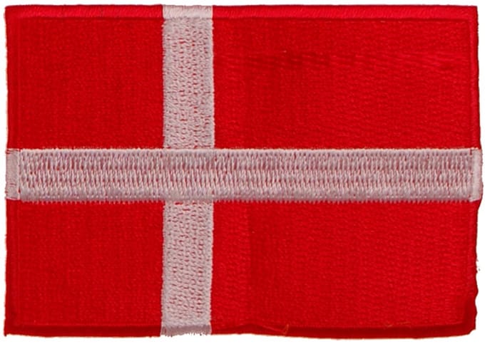 Strijkapplicatie/Patch - Vlag Denemarken - 8x6cm