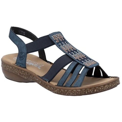Rieker Sandalen Plat Sandalen Plat - Blauw - Maat 37