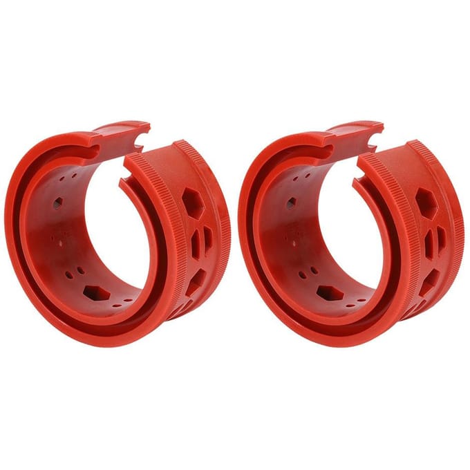 2-delige set SEBS Rode Auto Schokdempers Veerpoten Demper Lijm Bufferveren Auto Onderhoudstool (C) E