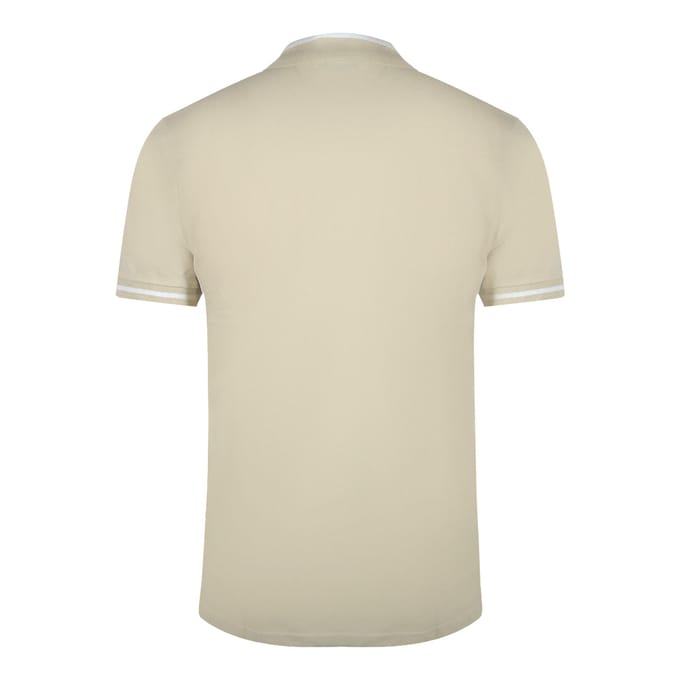 Cavalli Class Bold Stripe Beige Zand Poloshirt