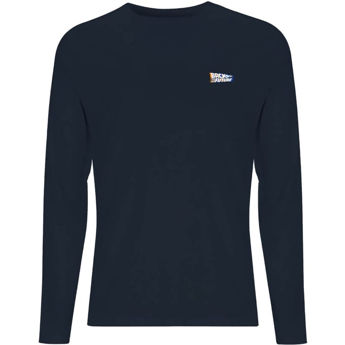 Back To The Future Varsity Men's Long Sleeve T-Shirt - Navy - L