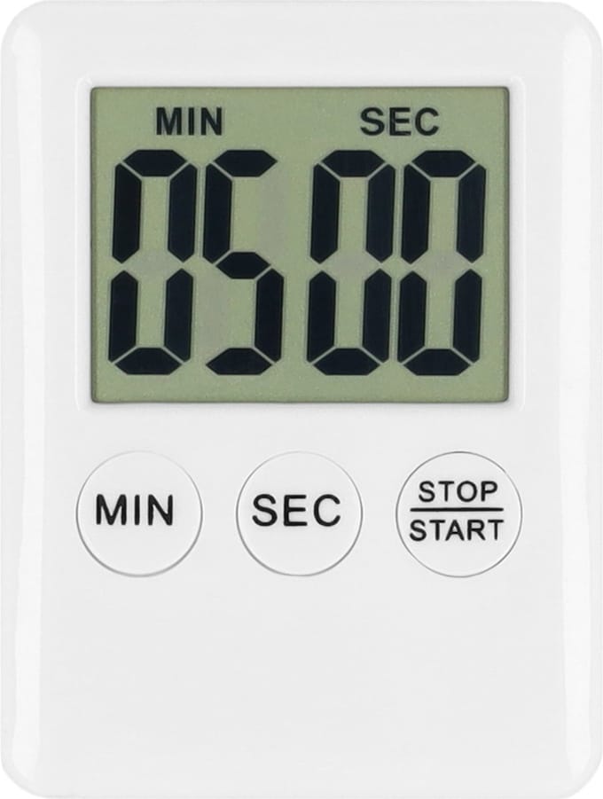 Krumble Kookwekker - Digitale kookwekker - Wekkers - Keuken accessoires - Timer - Wit - 7 x 5,5 x 1 cm
