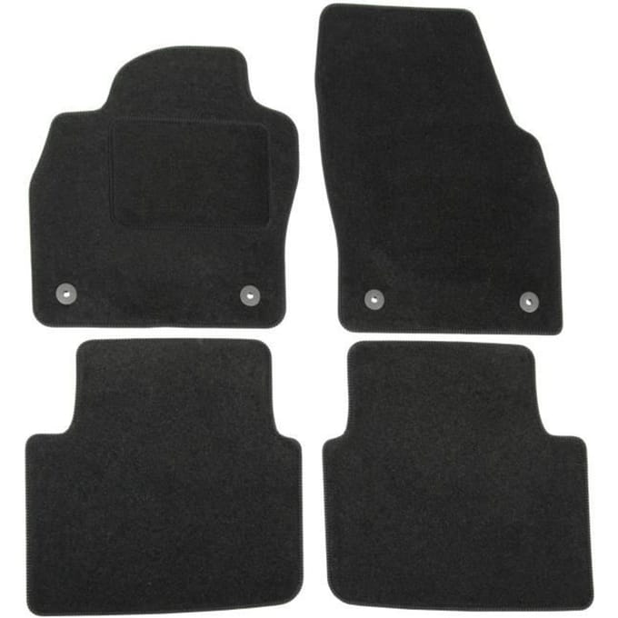 Tapis de sol - Skoda - Scala - Velours noir - 4 pièces - Ajustement précis