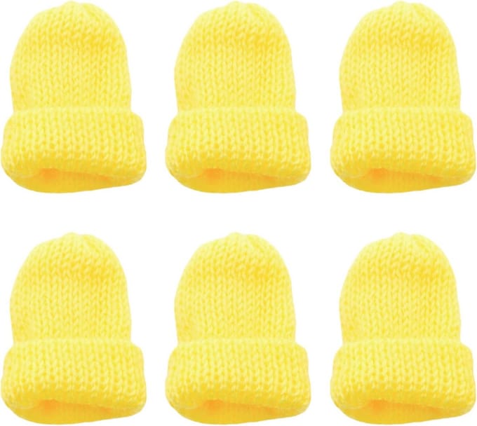 Set van 6 kleurrijke gebreide eierwarmers voor ontbijt