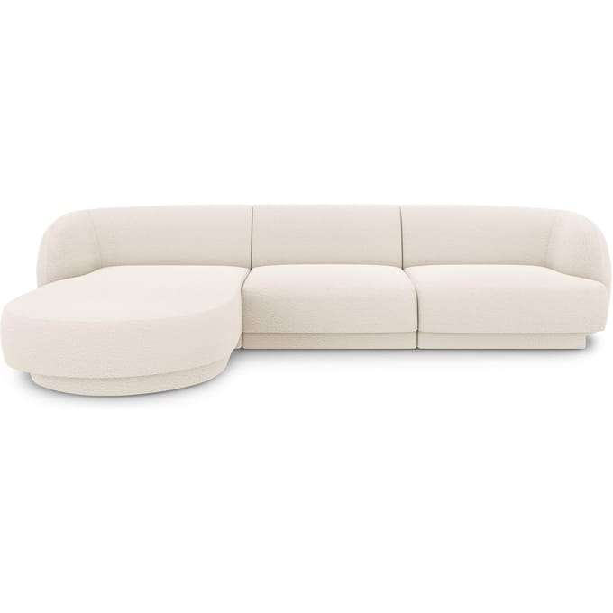 3.5-zitshoekbank Miley links bouclé | Micadoni Home