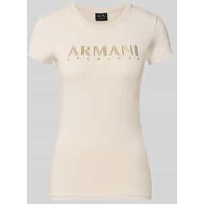 slim fit T-shirt met labelprint