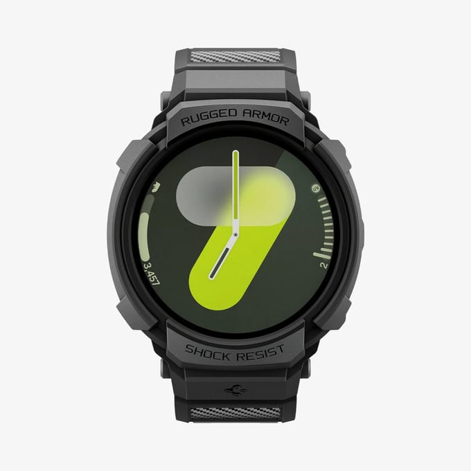 Spigen Rugged Armor™ Pro case voor de Samsung Galaxy Watch 9 / Watch 8 (44 mm) - Matte Black