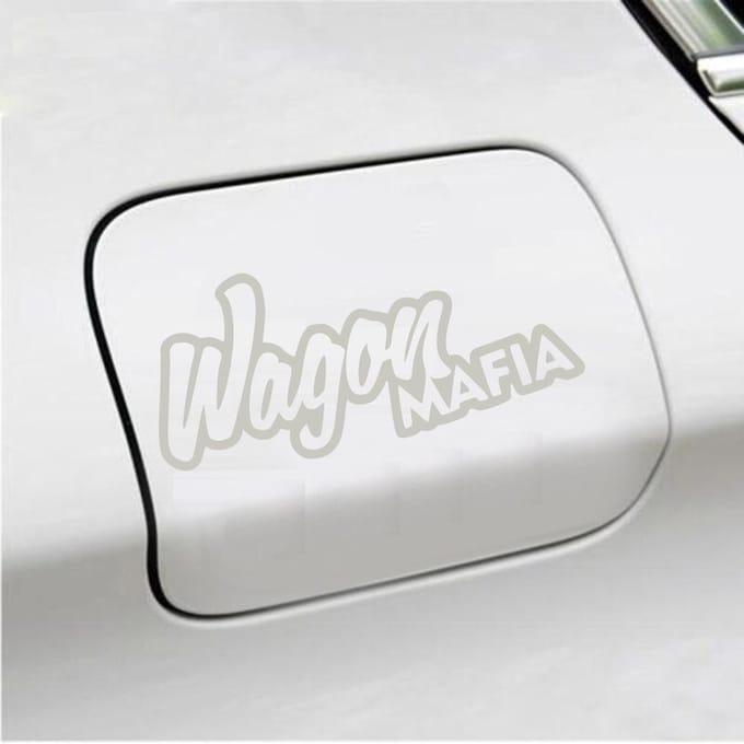 Bumpersticker - Wagon Maffia - 8,6 X 19 - Zilver