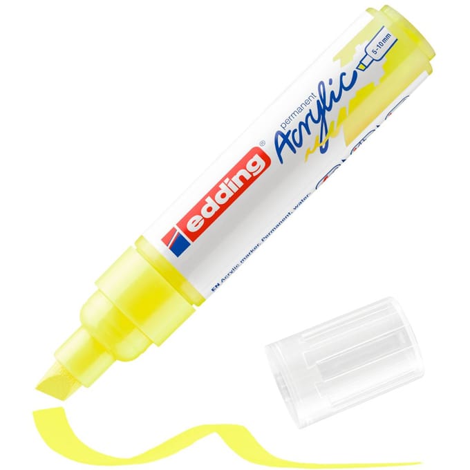 edding 5000 Acrylic "Acrylmarker - Wide" - Neon-Geel