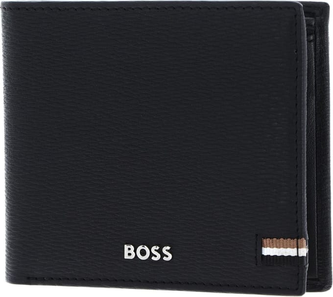 HUGO BOSS Leren Portemonnee Iconic Wallet Black Zwart