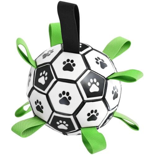 Blinkit Interactief Hondenvoetbal Speelgoed, Lichtgewicht en Zeer Elastisch, Slijtvaste en Kauwbestendige Geweven Structuur, Draagbare Opblaasbare Bal