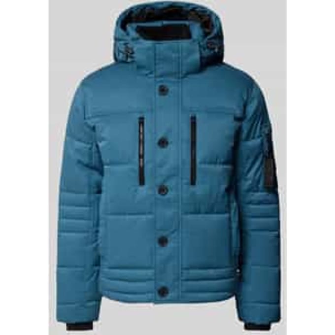 Tom Tailor - Pufferjas met afneembare capuchon - Maat L - real teal blue