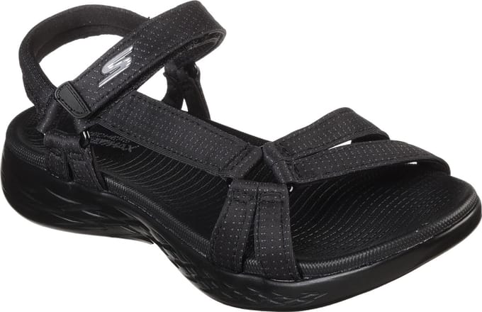Skechers On-The-Go 600 - Brilliancy Dames Sandalen - Black/Black - Maat 42