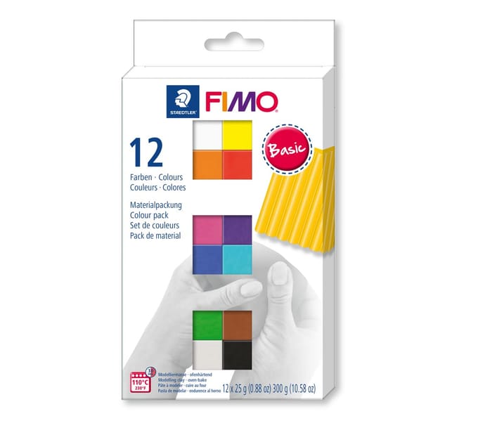 FIMO soft- ovenhardende boetseerklei - colour pack - 12 basiskleuren
