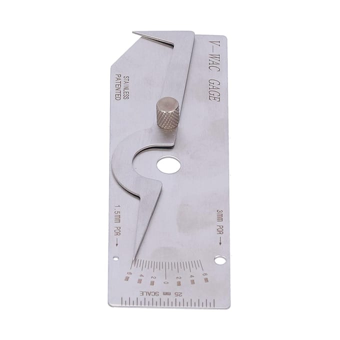 Lasmeter Enkel RVS Undercut Inch Inspectie Lasmeetgereedschap VWAC(Metrisch