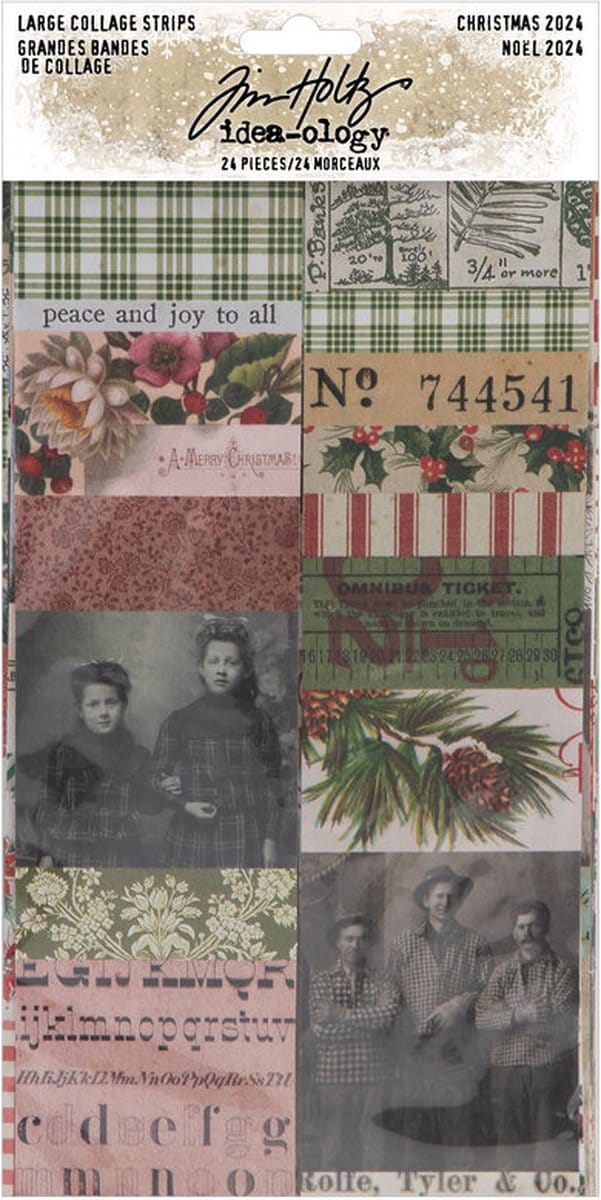 Idea-ology Tim Holtz - Christmas 2024 Large Collage Strips (TH94410)