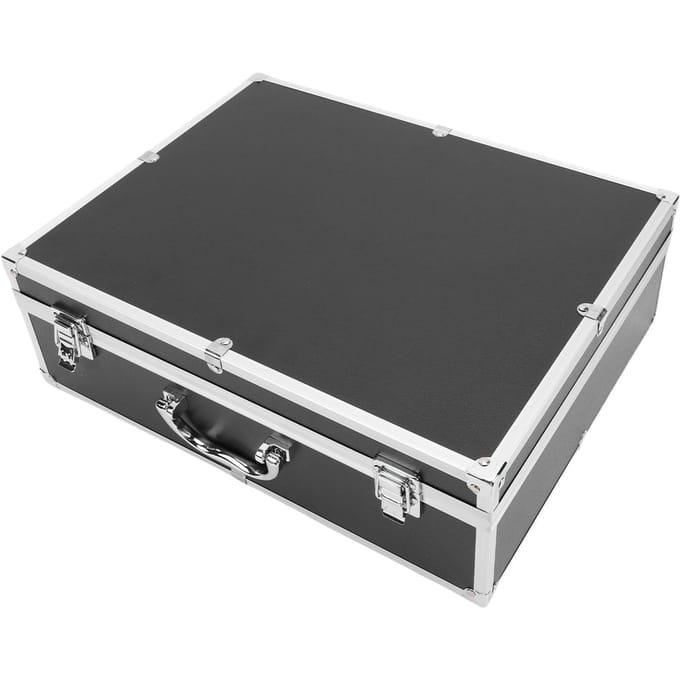 Draadloze Microfoon Case Aluminiumlegering Hard   Microfoon Schuim Draagtas Biedt Ruimte aan 4 Microfoons Ontvangers Zenders