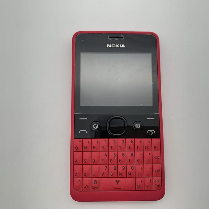 Gereviseerde Nokia Originele Nokia Asha 210 2013 Mobiele Telefoon Dual SIM Simple Set rood
