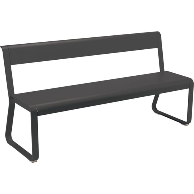 Fermob - BELLEVIE bank met rugleuning - 42 drop mat - zwart