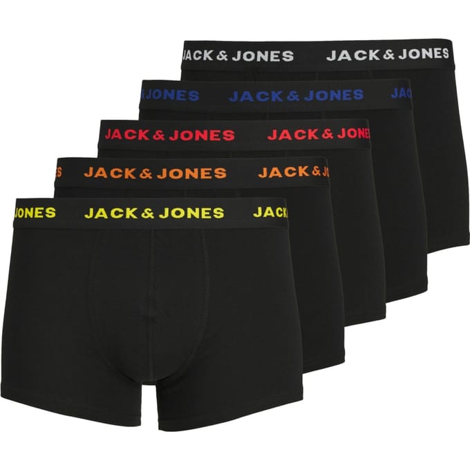 Jack & Jones Zwarte Boxershorts Heren JACBLACK Friday Multipack 5-Pack - Maat L