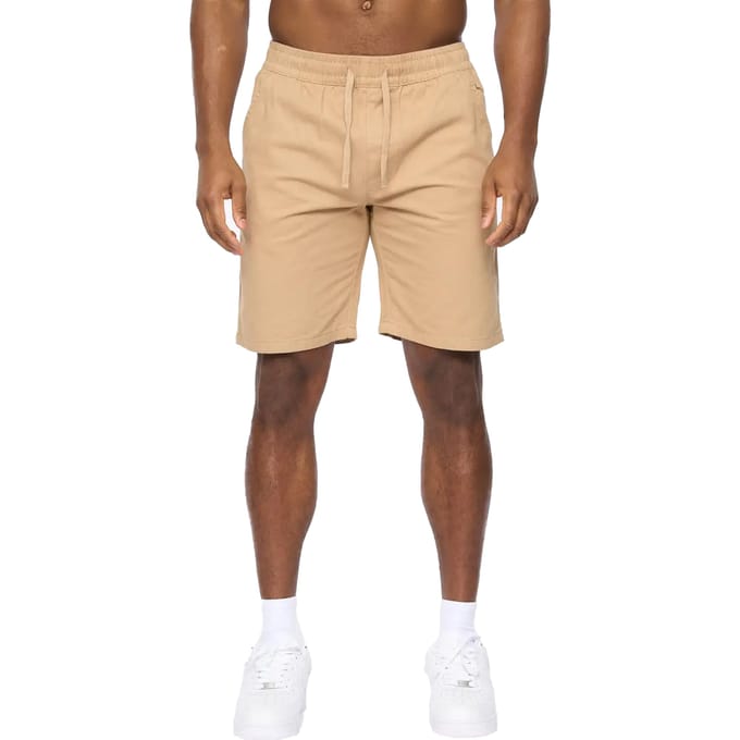 Crosshatch Heren Blansmoore Elastische Regelmatige Casual Shorts (Steen)