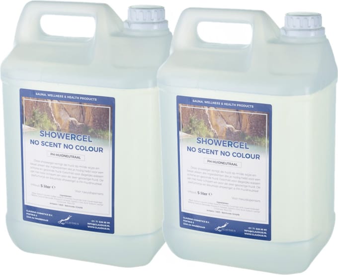 Douchegel No Scent No Colour 5 liter - set van 2 stuks - Showergel - Navulling