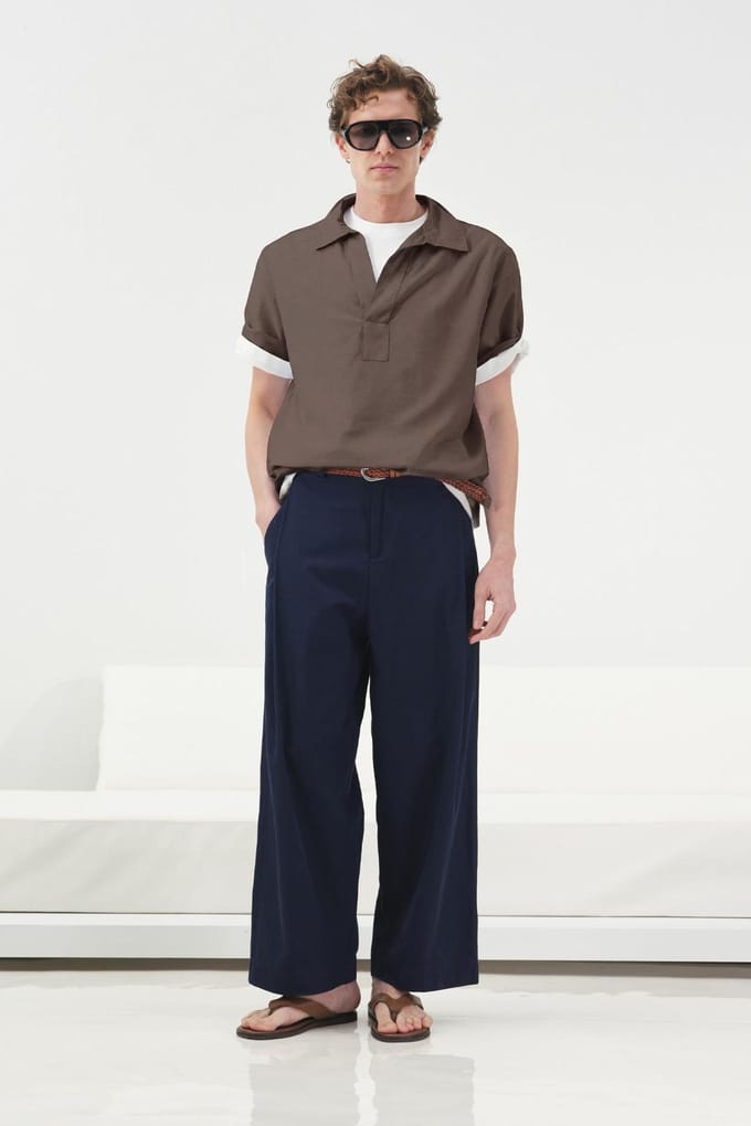 Ontspannen Pasvorm Korte Mouwen Poplin Shirt