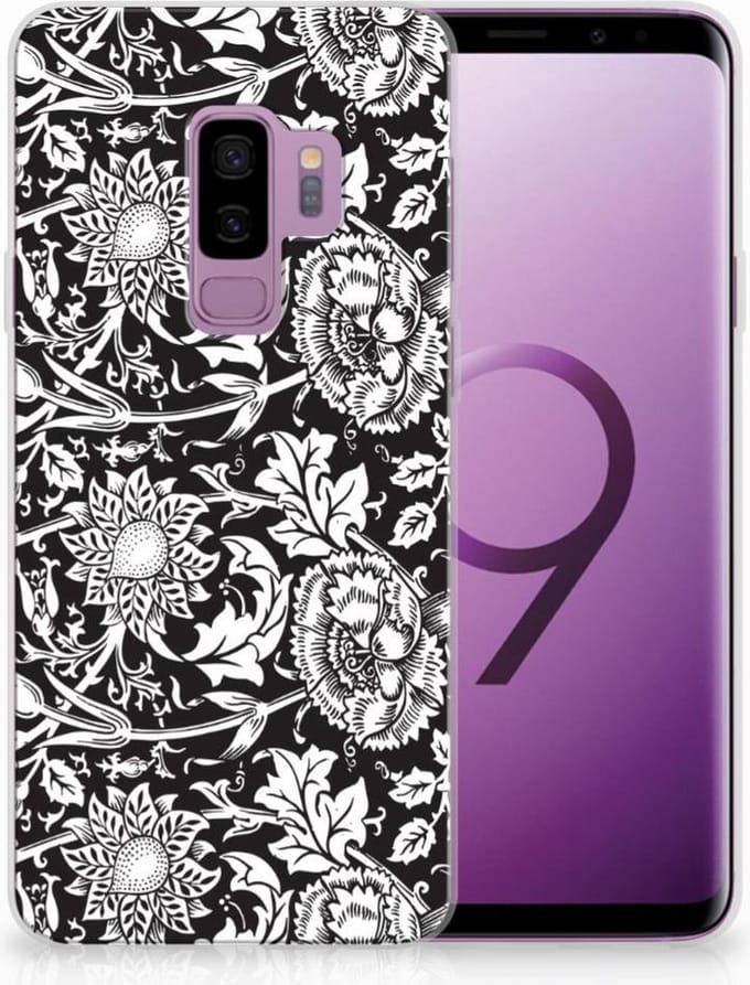 Samsung Galaxy S9 Plus TPU Case Black Flowers