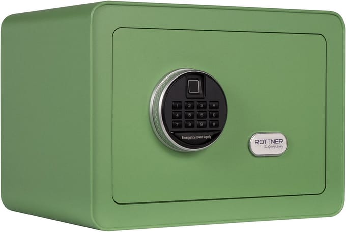 Rottner Meubelkluis Vintage Groen met Elektronisch slot - Noodsleutel - 25x35x25cm