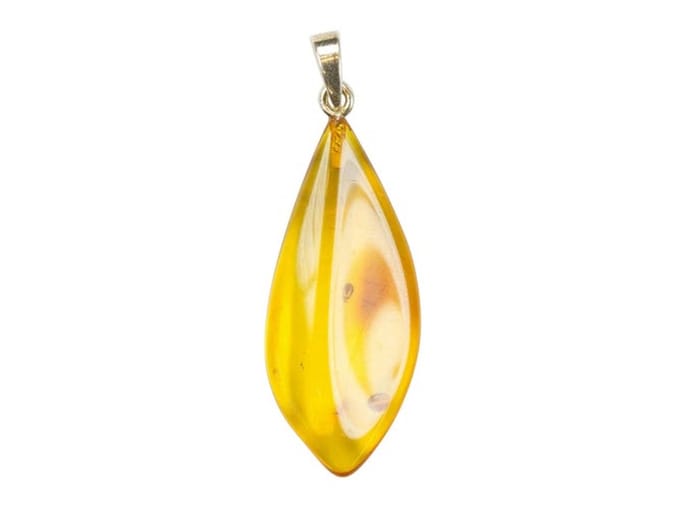 Zilveren hanger Amber / Barnsteen 925 zilver