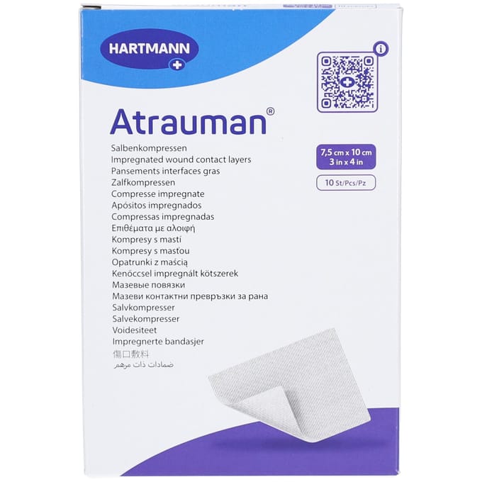 Hartmann Atrauman Steriel 7.5 x 10cm 499513 10 Compressen