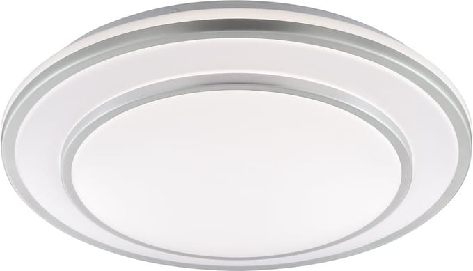 Brilliant Luciano - Plafondlamp - Ø 39 cm - LED 10W - 4000K - Zilver/Wit