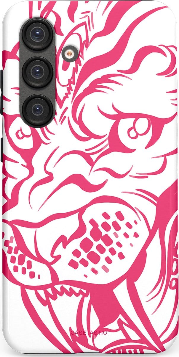 Casetastic Hoesje Geschikt voor Samsung S25 - Stijlvolle Beschermende Duo-layer Case - Scherpe Strepen