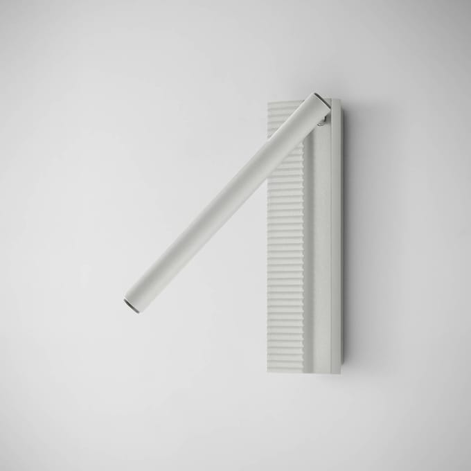 Bover LED wandlamp Arid A/03 wit, aluminium, 2.700 K