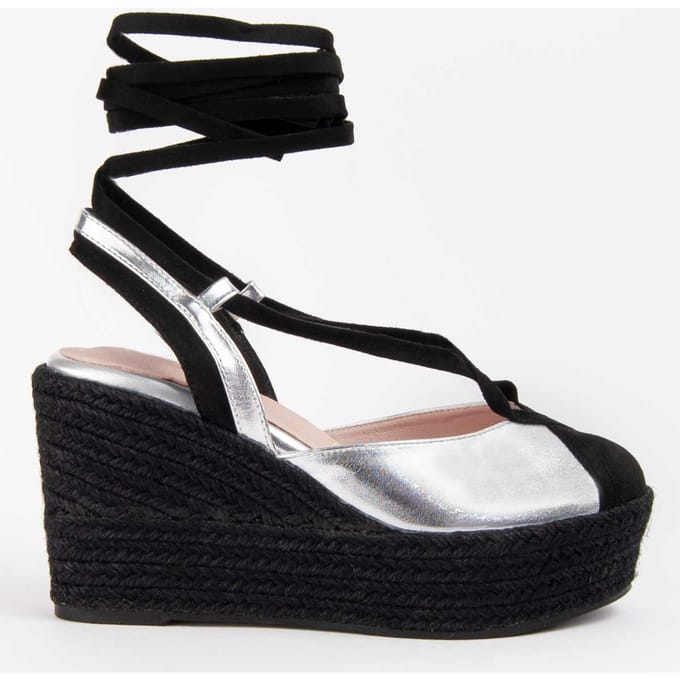 Montevita Espadrilles Met Een Sleehak Balenci6 Zilver