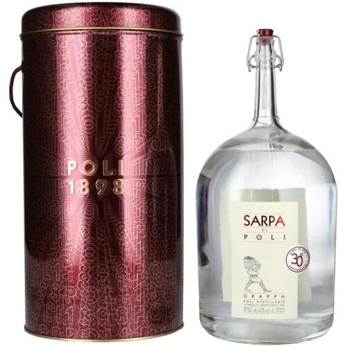 Poli Grappa &amp; Gedistilleerd Poli Grappa Sarpa di Poli 40% Vol. 3l in Tinbox