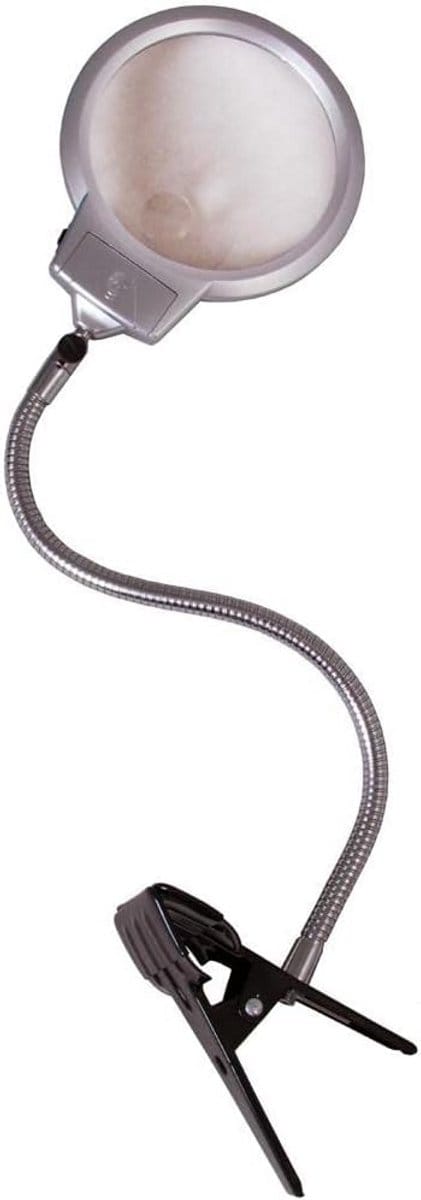 Flexibele Vergrootglas - Bureau Lamp - Precisiewerk - Verstelbare Arm - 130mm Lens - Zwart